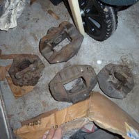Frozen rusty lumps of cast iron.