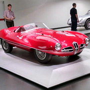 The legendary Disco Volante at the Alfa Romeo Museum