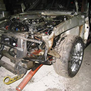The aftermath of the crash at New Jersey Motorsports Park