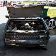 The aftermath of the crash at New Jersey Motorsports Park