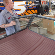 The headliner before final assembly