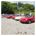 Alfas at the Beach - our first photo op stop
