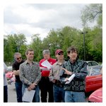 Event organizer Tom Ducibella goes over our planned itinerary
