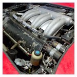 The 300SL's engine bay