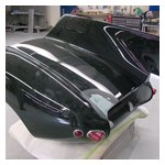 The tail of a Jaguar D-Type
