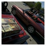 Tom Letourneau's luggage rack in the foreground, with Dan & Deb Donovan's Spider next