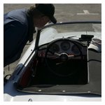Inspecting the interior of Garry Prime's Giulietta