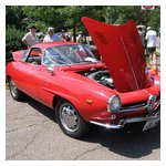 Rod Burdick & Michael Wrigley chat behind Rod's Sprint Speciale