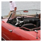 The '59 Spider 2000's cockpit