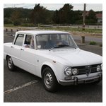 Rick and Linda Lesniewicz in their Giulia Super 1300