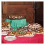 The dessert table just before it was uncovered and ravaged