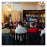 Some shots of the crowd gathering, mingling, schmoozing, and dining