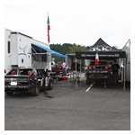 The two Milano teams in the paddock