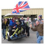 Unfortunately, while our prince is enjoying his parade of humilitation with his princess, the race car sits stationary
