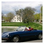 Doug Sondak in his '69 Spider at Cohasset Common