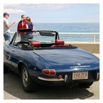 Doung Sondak's '69 Spider at our stop at Nantasket Beach