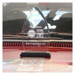 Stephan's trophy for Best (well, and only) Competition Car perches on the hood