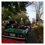 Some shots of our cars along the road