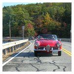 Rod is all smiles at the wheel of his Giulia Spider