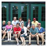 The team poses at Chateau Montebella