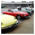 A few shots of the weather-defying Alfisti and their cars at the start in Westwood