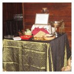 The appetizer table waiting for us when we arrived
