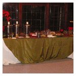 The elegant buffet table before we mobbed it