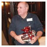 Lou D'Amore's package was almost too pretty to unwrap, but he persevered
