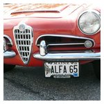 The license plate on Pete Hansen's Giulia Spider says it all