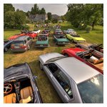 Dave Dugan took these exquisite photos of our cars parked on the knoll