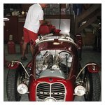 Nick fueling up the Maserati - it holds 25 gallons