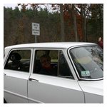 Rick, Linda, and Goose the Dog as exit the bridge