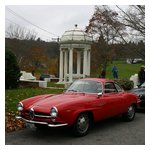 Some shots of our cars and us at the stop in picturesque Hardwick