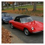 Some shots of our cars and us at the stop in picturesque Hardwick