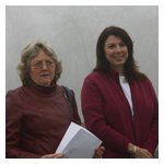 Judy Durso looks worried ... and Lauren DeWaele does not!