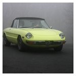 Dave & Vi pulling into the parking lot atop fogged-in Mt. Wachusett<