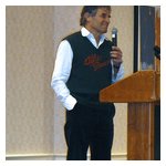 Alain de Cadenet at the podium