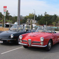 Some photos of the other Alfas at the first stop, Barnstable Harbor