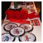 A look at the unmolested door prize table