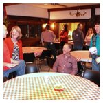 Hobnobbing, eating, drinking, enjoying