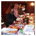 But when the food came out, the meeting ended!