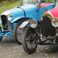 Some photos of the wonderful classic Bugatti and Amilcar waiting for us to ogle