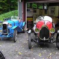 Some photos of the wonderful classic Bugatti and Amilcar waiting for us to ogle