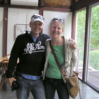 Fred Frey and Bev Fisher in the Greenfields' living room