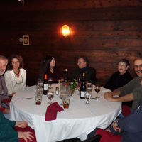 Some shots of the gang around our tables after dinner's been cleared