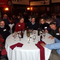 Some shots of the gang around our tables after dinner's been cleared