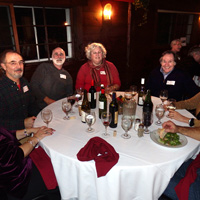 Some shots of the gang around our tables after dinner's been cleared