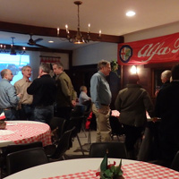 A bunch of people involved in the 2015 AROC convention planning hold a powwow