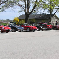 The morning lineup in Hingham Harbor