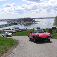 Our route through a section of town whose residents enjoy great ocean views